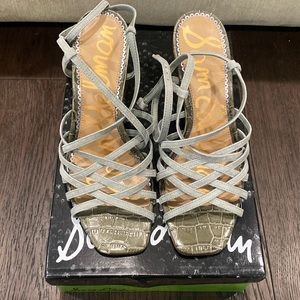 Sam Edelman Daffodil seafoam strappy block heel